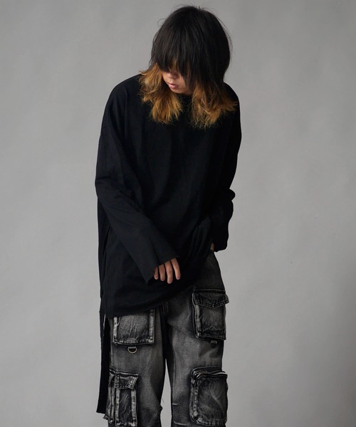 Theater code（シアターコード）の「Big Silhouette Crew Neck T-Shirt / ビックシルエット クルーネックカットソー（Tシャツ/カットソー・メンズ・ホワイト/ブラック・FREE）」の15枚目の写真