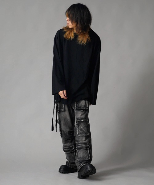 Theater code（シアターコード）の「Big Silhouette Crew Neck T-Shirt / ビックシルエット クルーネックカットソー（Tシャツ/カットソー・メンズ・ホワイト/ブラック・FREE）」の18枚目の写真