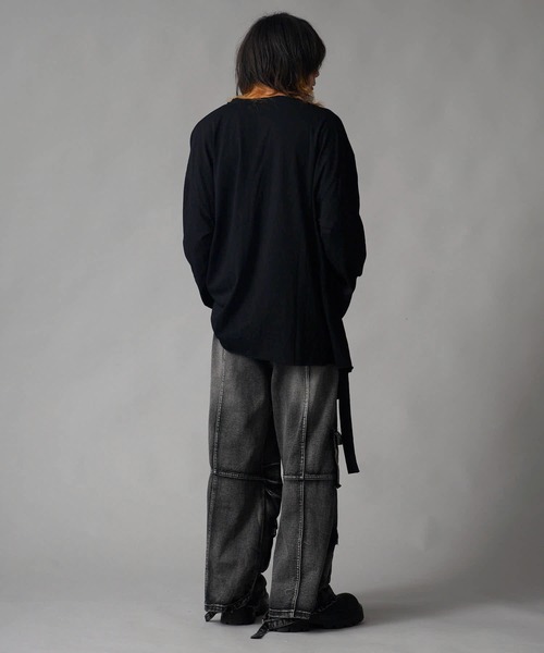 Theater code（シアターコード）の「Big Silhouette Crew Neck T-Shirt / ビックシルエット クルーネックカットソー（Tシャツ/カットソー・メンズ・ホワイト/ブラック・FREE）」の20枚目の写真