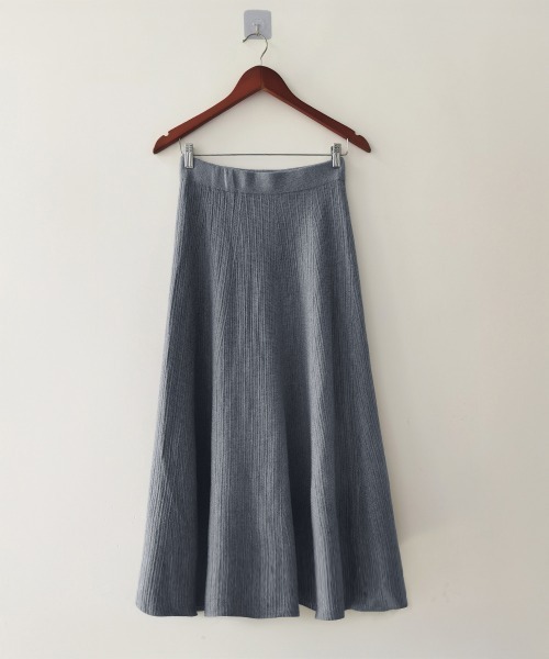 Miniministore（ミニミニストア）の「フレアニットスカート 着やせ 無地 秋冬（スカート・レディース・グレー/アイボリー/ブラック・FREE）」の18枚目の写真