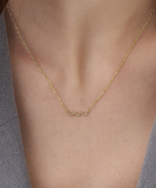 4℃(ヨンドシー)の「【The Tidal】K10イエローゴールド ネックレス(ネックレス・レディース・イエローゴールド・FREE)」の4枚目の写真