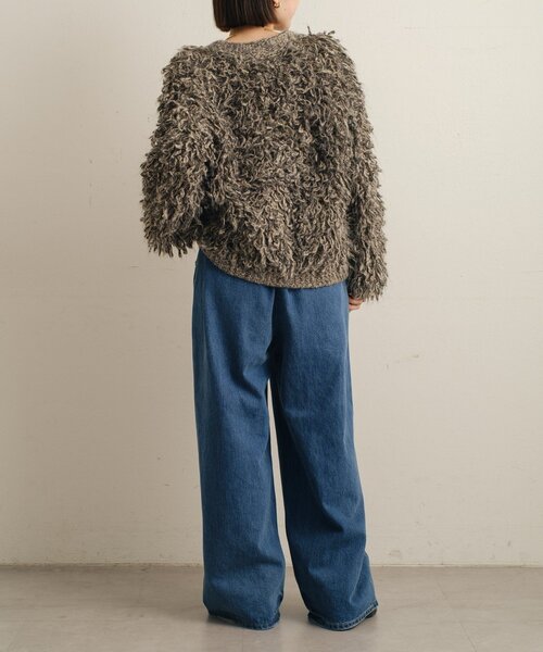 Omekashi（オメカシ）の「ダブルタックデニムパンツ（デニムパンツ・レディース・ブルー/オフホワイト・38/36）」の5枚目の写真