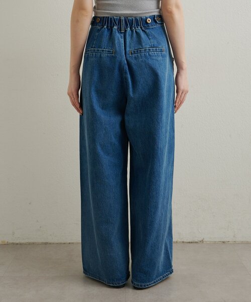 Omekashi（オメカシ）の「ダブルタックデニムパンツ（デニムパンツ・レディース・ブルー/オフホワイト・38/36）」の18枚目の写真