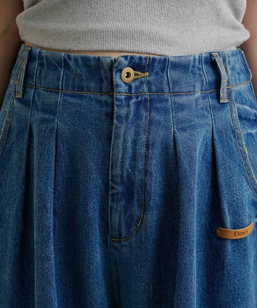 Omekashi（オメカシ）の「ダブルタックデニムパンツ（デニムパンツ・レディース・ブルー/オフホワイト・38/36）」の6枚目の写真