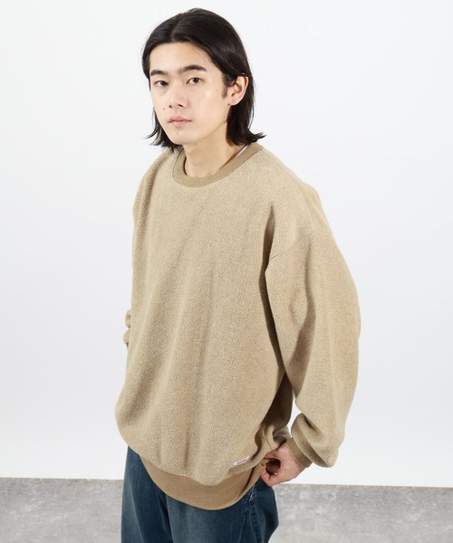 BAYFLOW(ベイフロー)の「フェードフリースプルオーバー(Tシャツ/カットソー・メンズ・ベージュ/チャコール/ピンク/グリーン・MEDIUM/LARGE)」の4枚目の写真