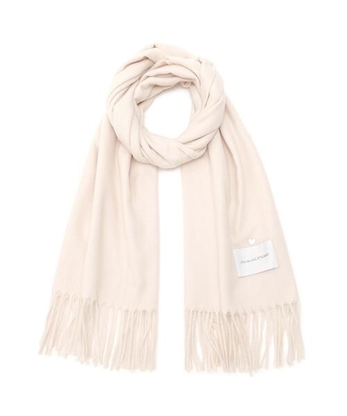 JILL by JILL STUART(ジルバイジルスチュアート)の「◇ハートトッピングストール/マフラー ギフト/プレゼント(マフラー・レディース・ホワイト/ブラウン/ピンク・FREE)」の6枚目の写真