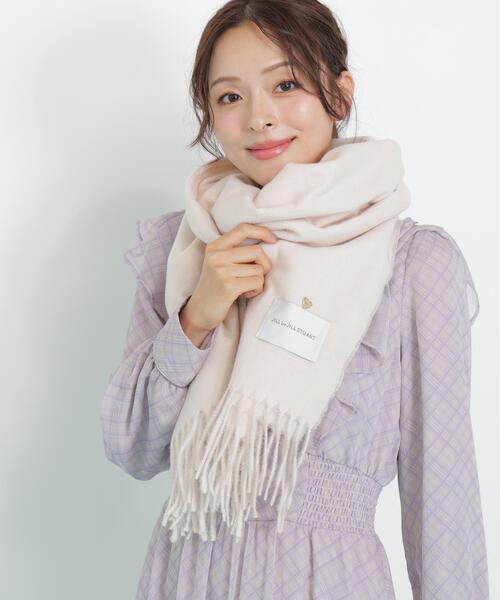 JILL by JILL STUART(ジルバイジルスチュアート)の「◇ハートトッピングストール/マフラー ギフト/プレゼント(マフラー・レディース・ホワイト/ブラウン/ピンク・FREE)」の10枚目の写真