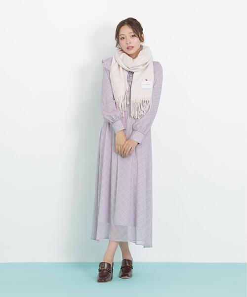 JILL by JILL STUART(ジルバイジルスチュアート)の「◇ハートトッピングストール/マフラー ギフト/プレゼント(マフラー・レディース・ホワイト/ブラウン/ピンク・FREE)」の11枚目の写真