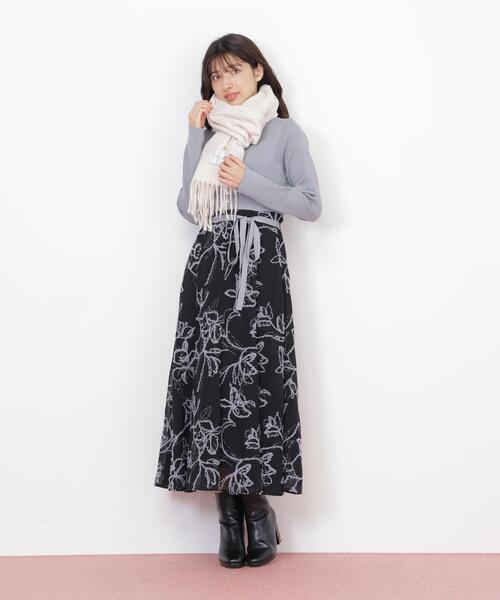 JILL by JILL STUART(ジルバイジルスチュアート)の「◇ハートトッピングストール/マフラー ギフト/プレゼント(マフラー・レディース・ホワイト/ブラウン/ピンク・FREE)」の14枚目の写真