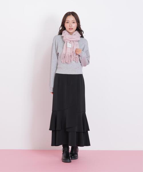 JILL by JILL STUART(ジルバイジルスチュアート)の「◇ハートトッピングストール/マフラー ギフト/プレゼント(マフラー・レディース・ホワイト/ブラウン/ピンク・FREE)」の20枚目の写真