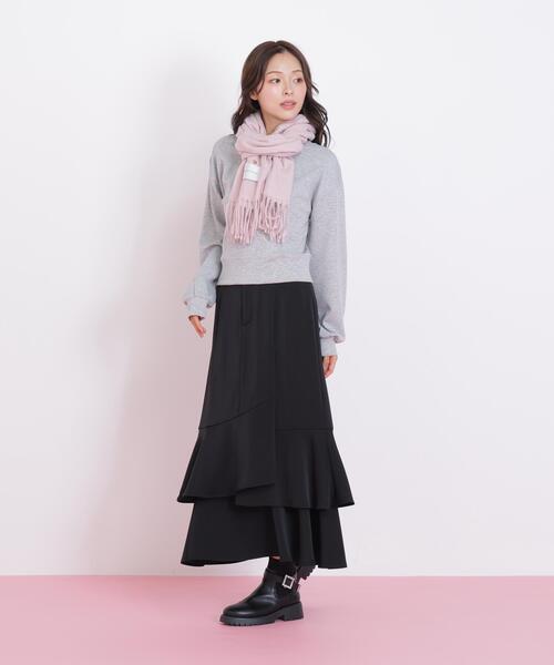 JILL by JILL STUART(ジルバイジルスチュアート)の「◇ハートトッピングストール/マフラー ギフト/プレゼント(マフラー・レディース・ホワイト/ブラウン/ピンク・FREE)」の21枚目の写真