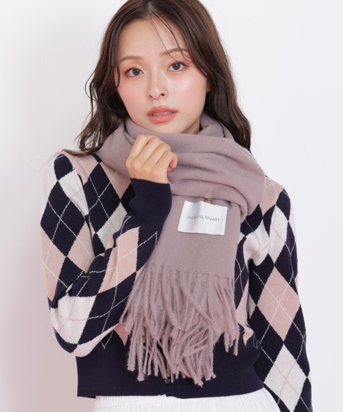 JILL by JILL STUART(ジルバイジルスチュアート)の「◇ハートトッピングストール/マフラー ギフト/プレゼント(マフラー・レディース・ホワイト/ブラウン/ピンク・FREE)」の5枚目の写真