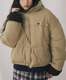 MERLOT（メルロー）の「バイカラーコーデュロイ中綿ショートブルゾン（ダウンジャケット/コート）」