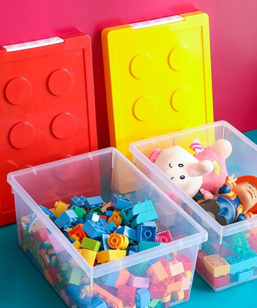 Jelly moo（ジェリームー）の「【 Jelly moo / ジェリームー 】 カラーブロック おもちゃ収納 ボックス / マルチ 収納ボックス（収納グッズ・レディース・イエロー/グリーン/レッド/ブルー・FREE）」の4枚目の写真