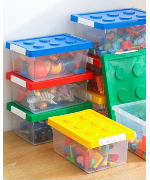 Jelly moo（ジェリームー）の「【 Jelly moo / ジェリームー 】 カラーブロック おもちゃ収納 ボックス / マルチ 収納ボックス（収納グッズ・レディース・イエロー/グリーン/レッド/ブルー・FREE）」の3枚目の写真