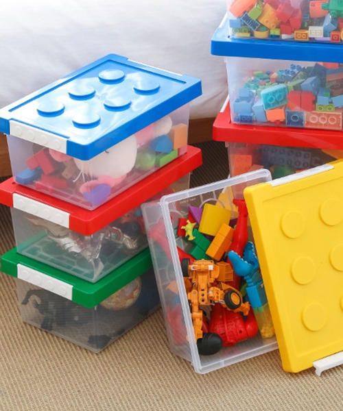 Jelly moo（ジェリームー）の「【 Jelly moo / ジェリームー 】 カラーブロック おもちゃ収納 ボックス / マルチ 収納ボックス（収納グッズ・レディース・イエロー/グリーン/レッド/ブルー・FREE）」の2枚目の写真