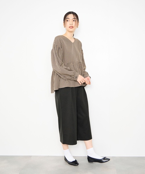 Mac-House(マックハウス)の「Idnes ツイードライククロップドパンツ(その他パンツ・レディース・ブラウン系その他/ブラック/グレー系その他・L/M)」の9枚目の写真