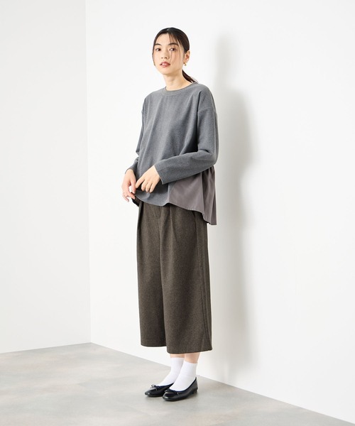Mac-House(マックハウス)の「Idnes ツイードライククロップドパンツ(その他パンツ・レディース・ブラウン系その他/ブラック/グレー系その他・L/M)」の11枚目の写真