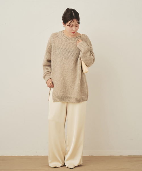 plage（プラージュ）の「double satin minimal パンツ（その他パンツ・レディース・アイボリー/モカ・34/36/38）」の18枚目の写真