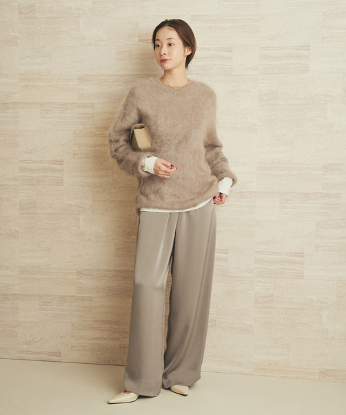 plage（プラージュ）の「double satin minimal パンツ（その他パンツ・レディース・アイボリー/モカ・34/36/38）」の19枚目の写真