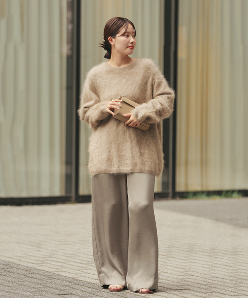 plage（プラージュ）の「double satin minimal パンツ（その他パンツ・レディース・アイボリー/モカ・34/36/38）」の20枚目の写真