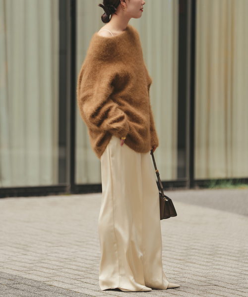 plage（プラージュ）の「double satin minimal パンツ（その他パンツ・レディース・アイボリー/モカ・34/36/38）」の8枚目の写真