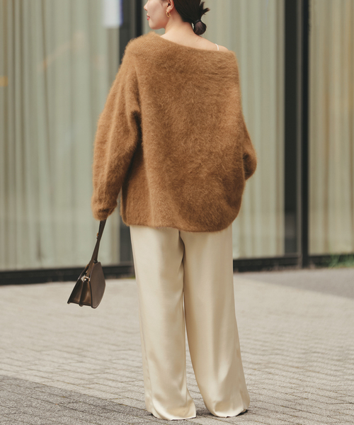 plage（プラージュ）の「double satin minimal パンツ（その他パンツ・レディース・アイボリー/モカ・34/36/38）」の9枚目の写真