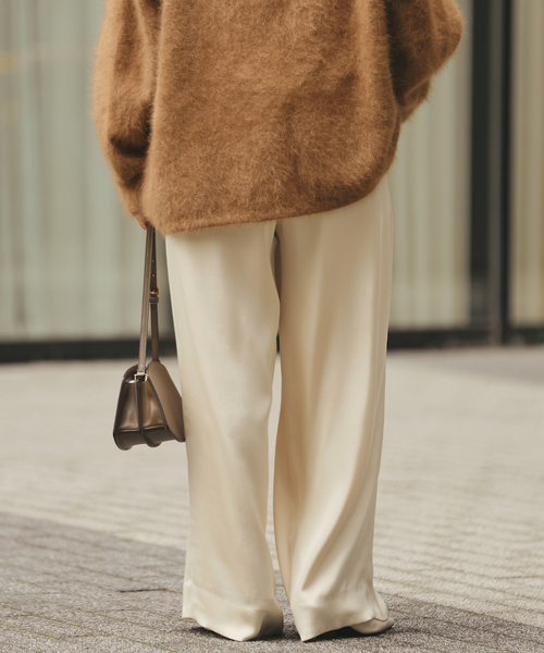 plage（プラージュ）の「double satin minimal パンツ（その他パンツ・レディース・アイボリー/モカ・34/36/38）」の13枚目の写真