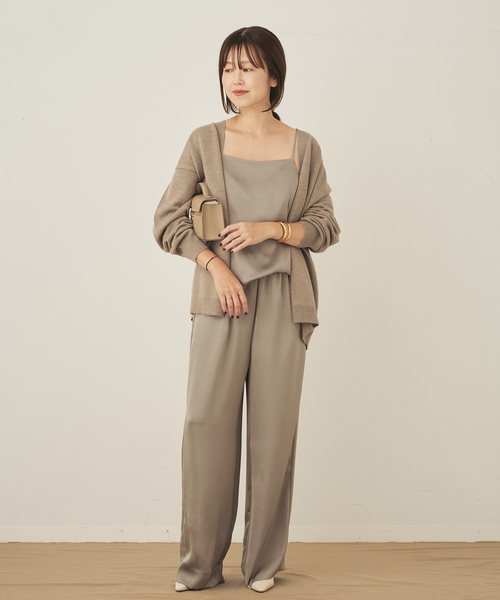 plage（プラージュ）の「double satin minimal パンツ（その他パンツ・レディース・アイボリー/モカ・34/36/38）」の5枚目の写真