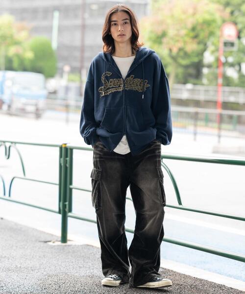 WEGO(ウィゴー)の「WEGO/レオパードワッペンダブルZIPパーカー(パーカー・メンズ・杢グレー/ネイビー/スミクロ・SMALL/MEDIUM/LARGE)」の18枚目の写真