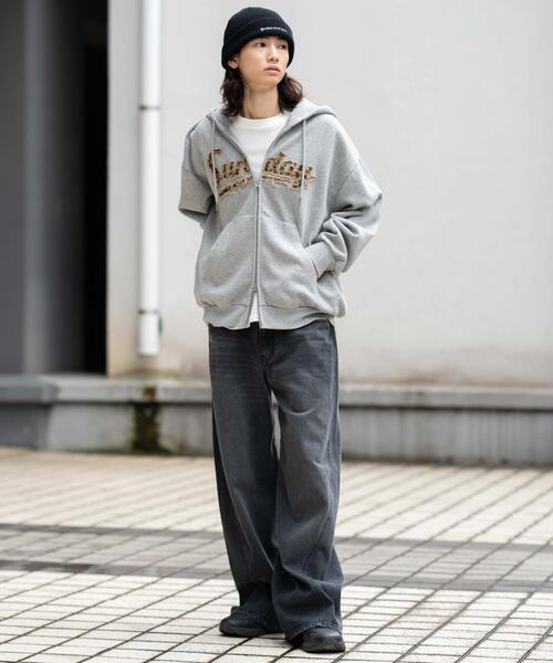 WEGO(ウィゴー)の「WEGO/レオパードワッペンダブルZIPパーカー(パーカー・メンズ・杢グレー/ネイビー/スミクロ・SMALL/MEDIUM/LARGE)」の19枚目の写真