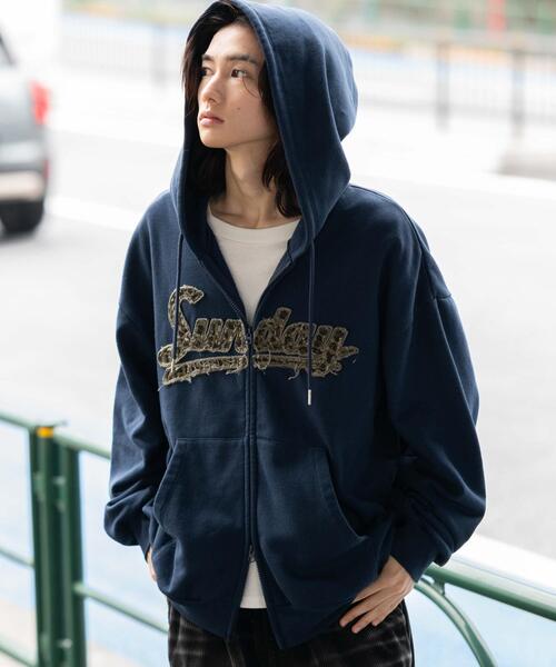WEGO/レオパードワッペンダブルZIPパーカー（パーカー）｜WEGO