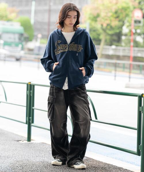 WEGO/レオパードワッペンダブルZIPパーカー（パーカー）｜WEGO