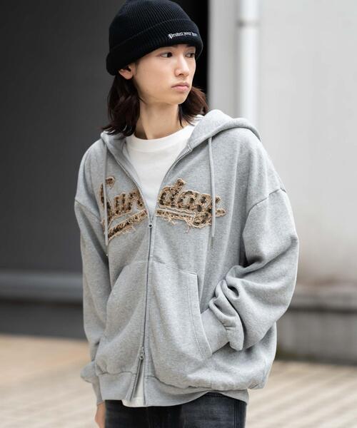 WEGO/レオパードワッペンダブルZIPパーカー（パーカー）｜WEGO