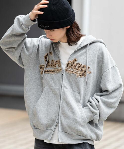 WEGO/レオパードワッペンダブルZIPパーカー（パーカー）｜WEGO