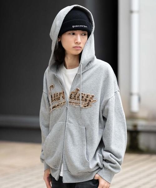 wienners パーカー WEGO/【25年秋冬新作】レオパードワッペンダブルZIPパーカー（パーカー