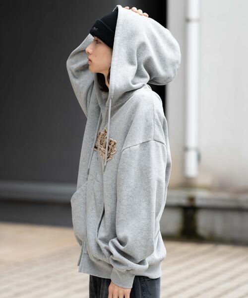 WEGO/レオパードワッペンダブルZIPパーカー（パーカー）｜WEGO