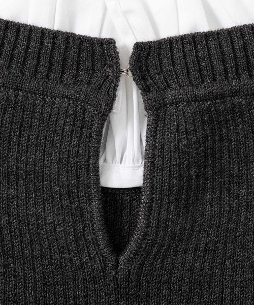 AJUGA.（アジュガ）の「2WAYメロウハイネック衿付きニット（ニット/セーター・レディース・グレー/ブラック/ネイビー・FREE）」の8枚目の写真
