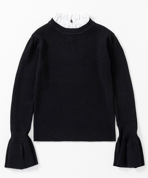 AJUGA.（アジュガ）の「2WAYメロウハイネック衿付きニット（ニット/セーター・レディース・グレー/ブラック/ネイビー・FREE）」の12枚目の写真