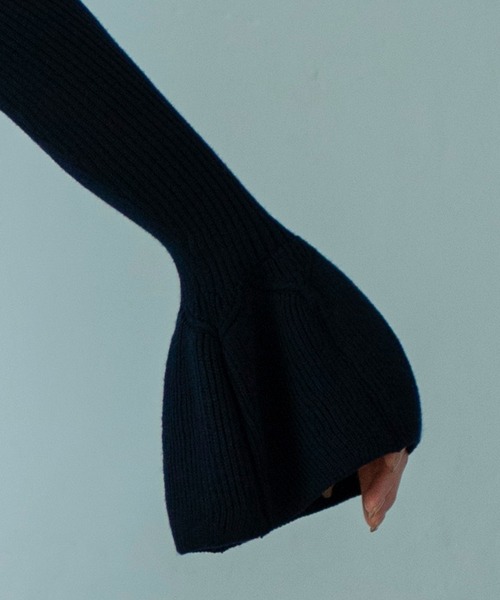 AJUGA.（アジュガ）の「2WAYメロウハイネック衿付きニット（ニット/セーター・レディース・グレー/ブラック/ネイビー・FREE）」の22枚目の写真