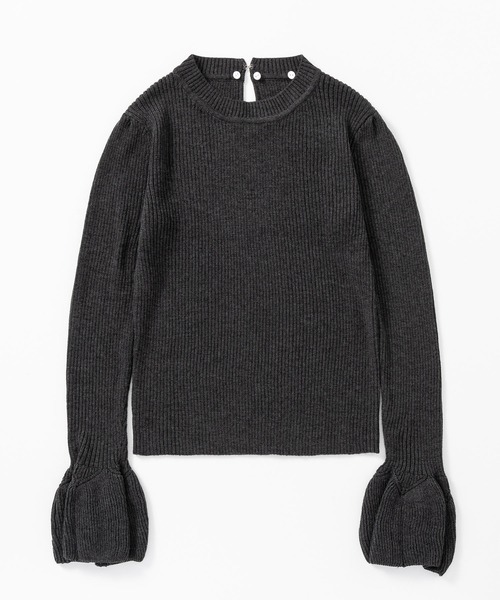 AJUGA.（アジュガ）の「2WAYメロウハイネック衿付きニット（ニット/セーター・レディース・グレー/ブラック/ネイビー・FREE）」の5枚目の写真