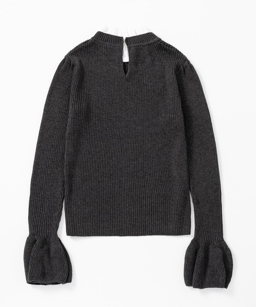 AJUGA.（アジュガ）の「2WAYメロウハイネック衿付きニット（ニット/セーター・レディース・グレー/ブラック/ネイビー・FREE）」の6枚目の写真