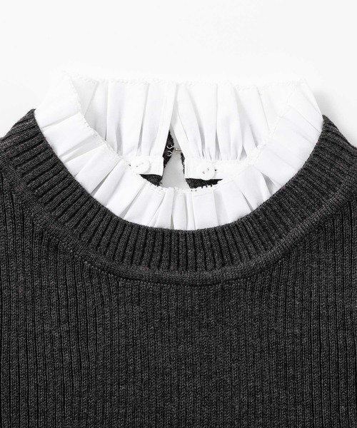 AJUGA.（アジュガ）の「2WAYメロウハイネック衿付きニット（ニット/セーター・レディース・グレー/ブラック/ネイビー・FREE）」の7枚目の写真