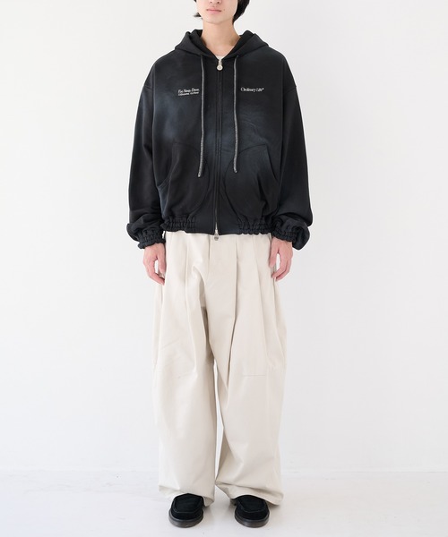 SHINYAKOZUKA（シンヤコヅカ）の「【SHINYAKOZUKA/シンヤコズカ】別注 ORDINARY OLD STYLE ZIP HOODIE（パーカー・メンズ・ホワイト/ブラック・S/M）」の6枚目の写真