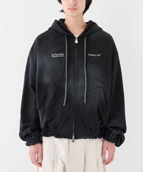 SHINYAKOZUKA（シンヤコヅカ）の「【SHINYAKOZUKA/シンヤコズカ】別注 ORDINARY OLD STYLE ZIP HOODIE（パーカー・メンズ・ホワイト/ブラック・S/M）」の15枚目の写真
