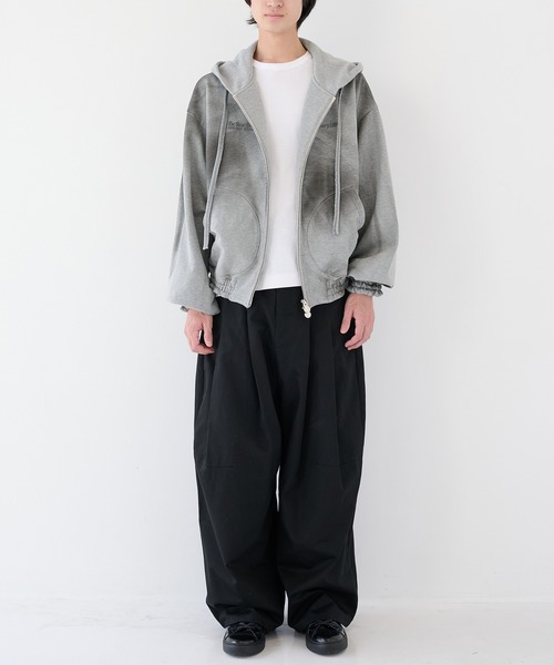 SHINYAKOZUKA（シンヤコヅカ）の「【SHINYAKOZUKA/シンヤコズカ】別注 ORDINARY OLD STYLE ZIP HOODIE（パーカー・メンズ・ホワイト/ブラック・S/M）」の5枚目の写真