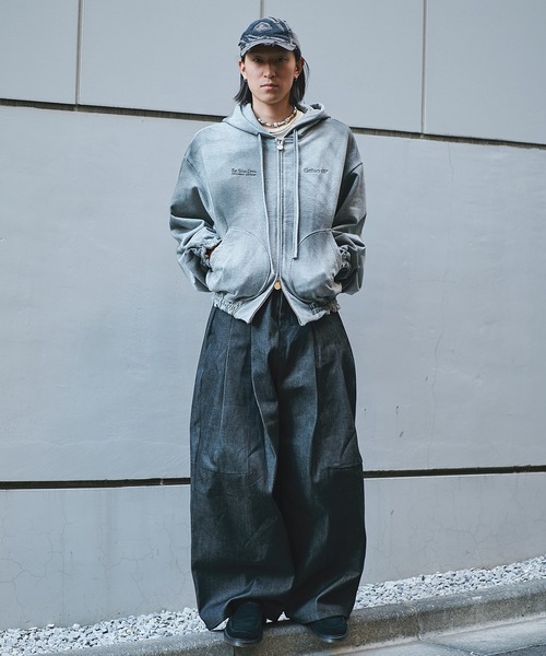 SHINYAKOZUKA（シンヤコヅカ）の「【SHINYAKOZUKA/シンヤコズカ】別注 ORDINARY OLD STYLE ZIP HOODIE（パーカー・メンズ・ホワイト/ブラック・S/M）」の21枚目の写真