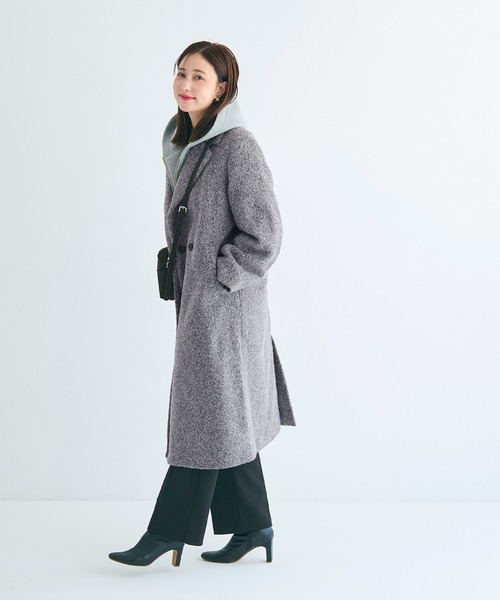 coca（coca）（コカ）の「カーリーボアコート（その他アウター・レディース・キャメル/グレー・L/M）」の4枚目の写真