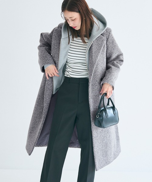 coca（coca）（コカ）の「カーリーボアコート（その他アウター・レディース・キャメル/グレー・L/M）」の5枚目の写真