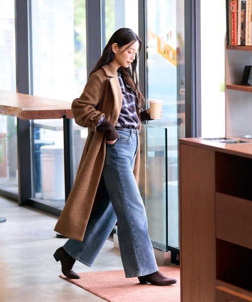 coca（coca）（コカ）の「カーリーボアコート（その他アウター・レディース・キャメル/グレー・L/M）」の9枚目の写真